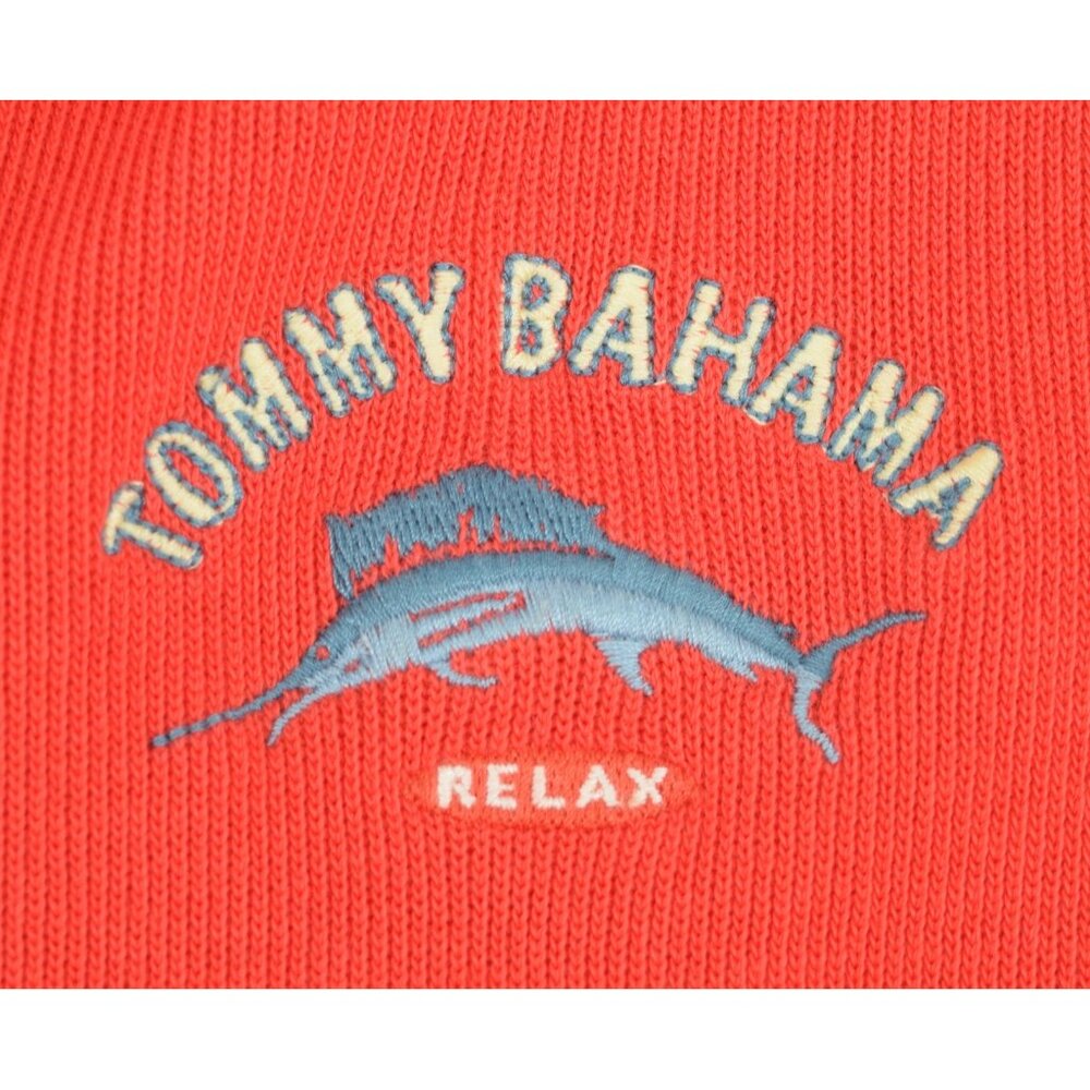 Tommy Bahama Aruba Relax Red 1/4 Zip Long Sleeve Pullover Cotton Sweater Men's L - Picture 5 of 11